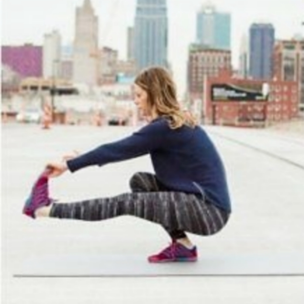 Athleta Colorblock Stripe Chaturanga leggins